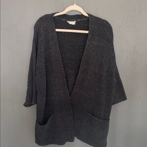 Coyuchi 100% Organic Cotton Open Front Kimono Style Cardigan Sweater
